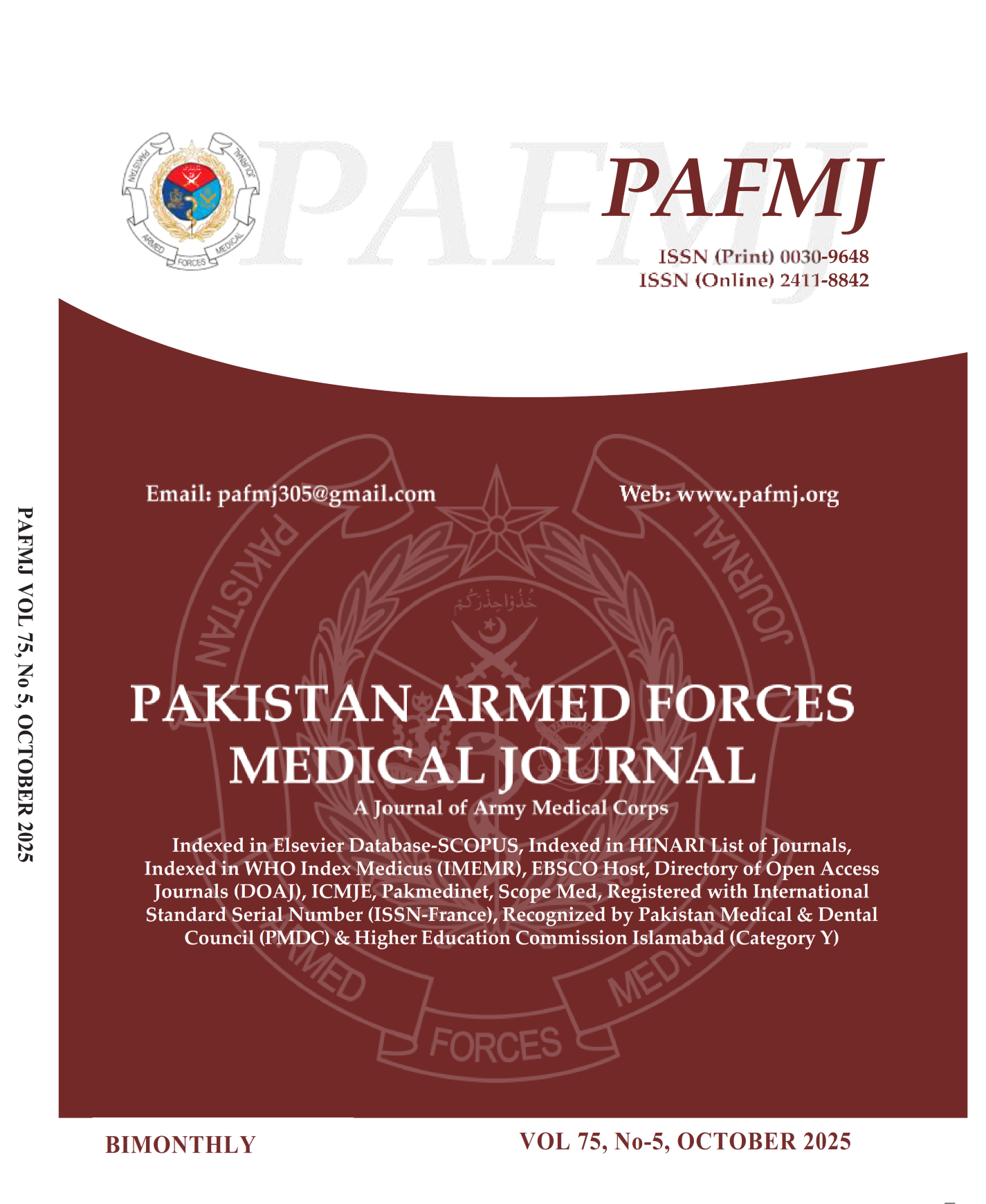 View Vol. 75 No. 5 (2025): October