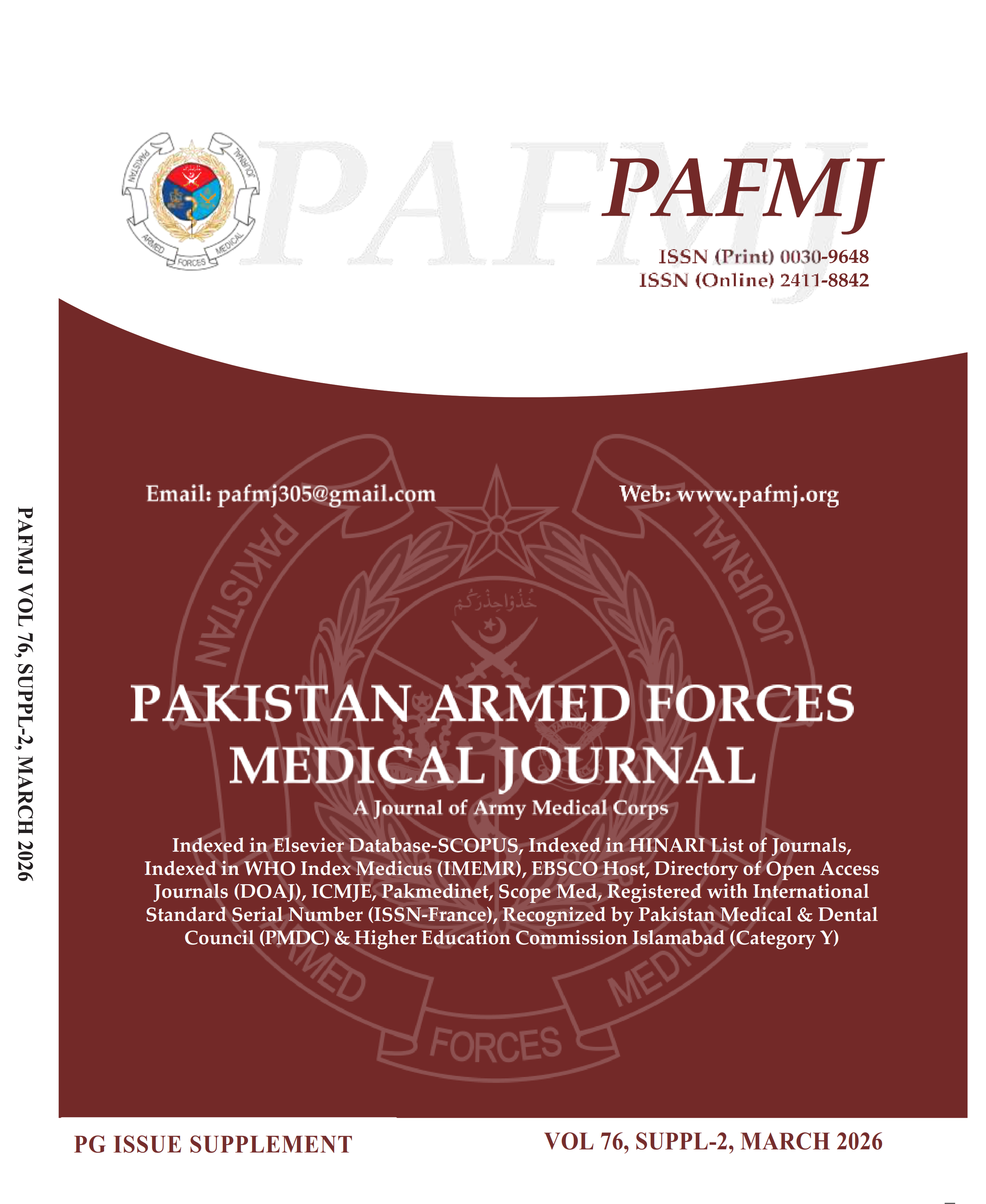 					View Vol. 76 No. SUPPL-2 (2026): March PG1
				